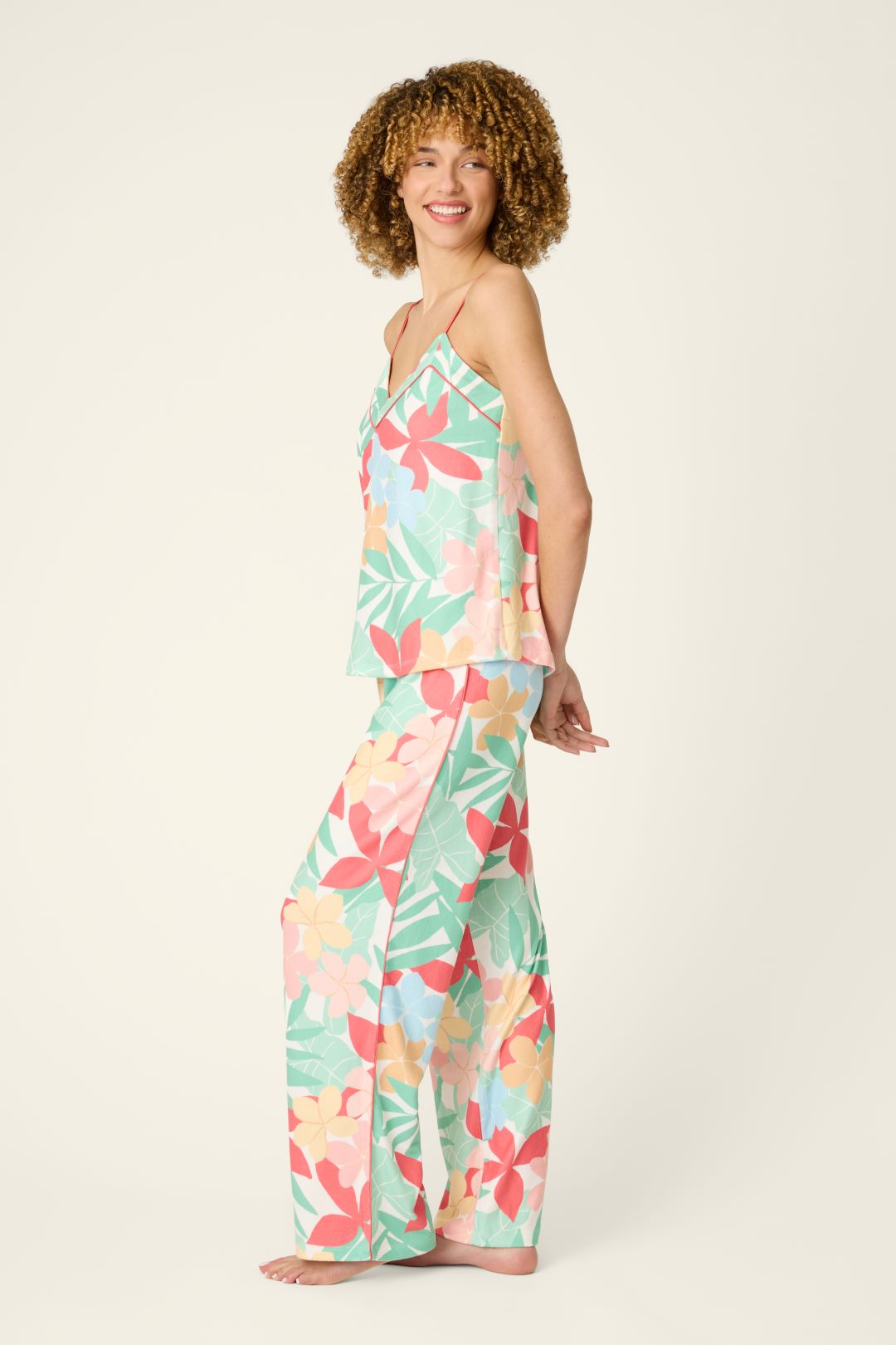 PJ Salvage Coastal Club Sunset Blooms Long PJ Set