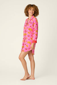 PJ Salvage Breakfast Pastry Flannel Nightshirt