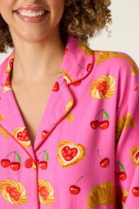 PJ Salvage Breakfast Pastry Flannel Nightshirt
