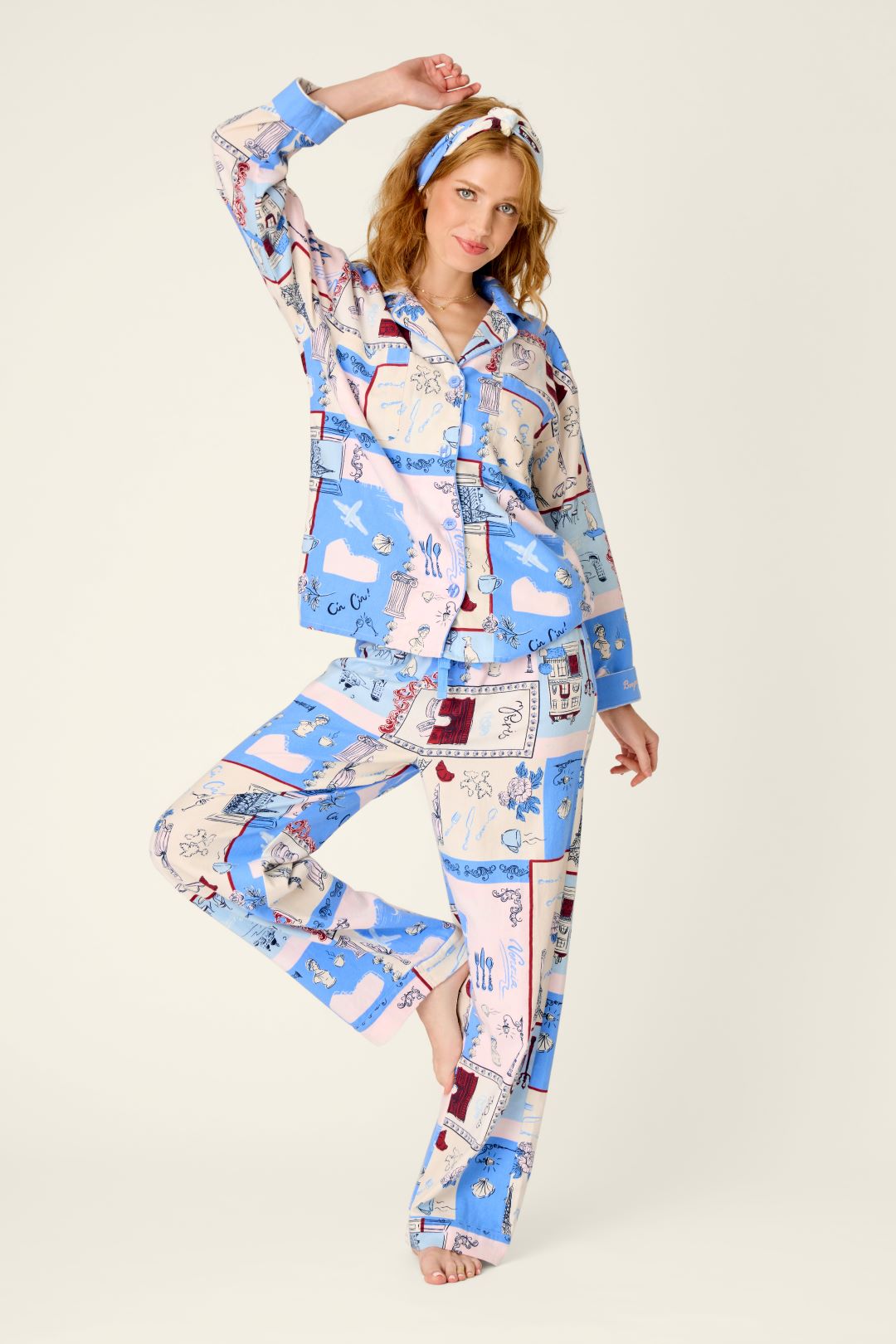 PJ Salvage Parisian Flannel PJ