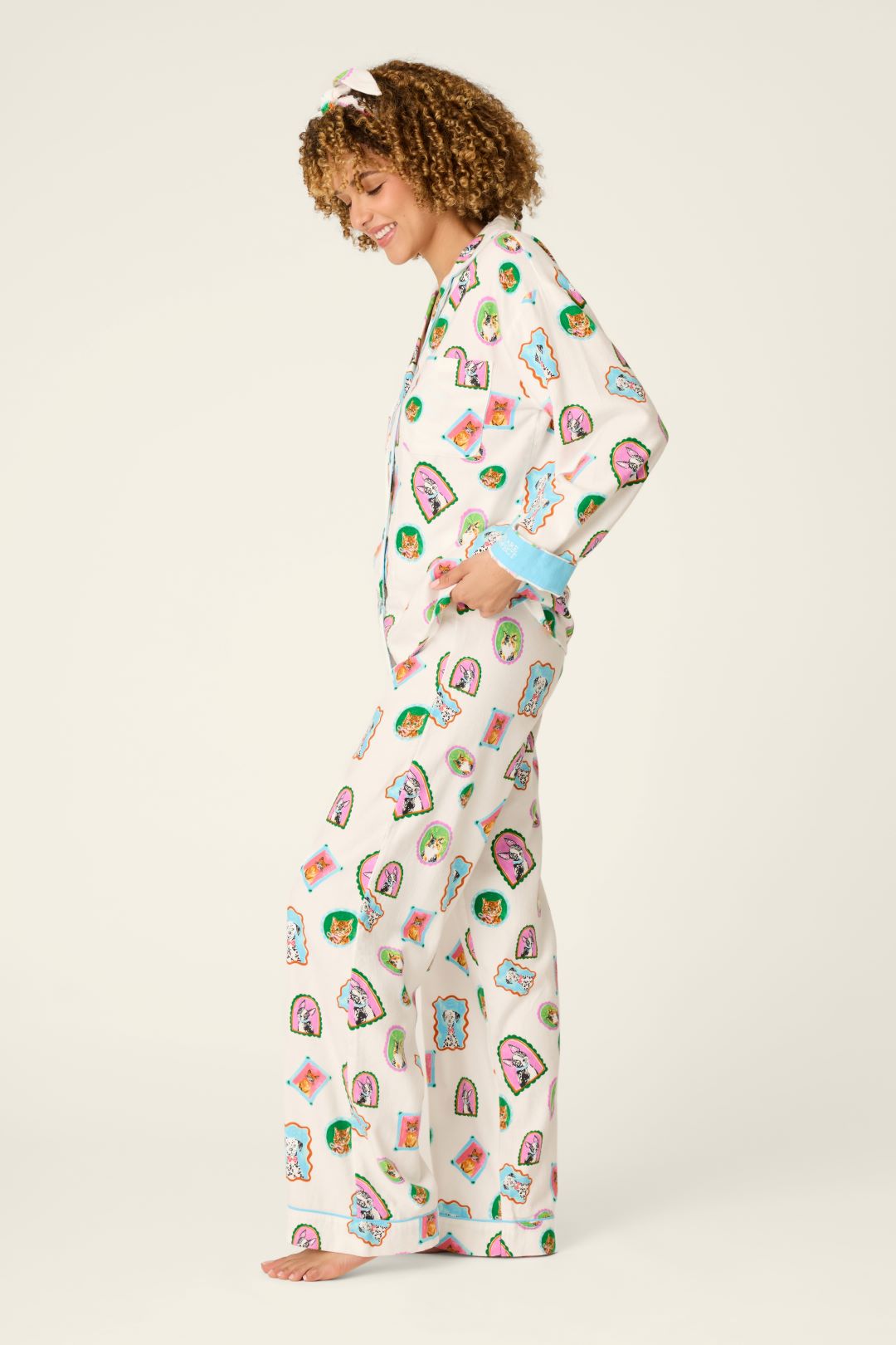 PJ Salvage Picture Purrfect Pet Portraits Flannel PJ