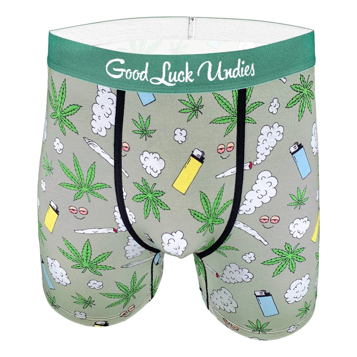 Good Luck Undies Stoned Marijuana Boxer Brief