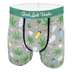 Good Luck Undies Stoned Marijuana Boxer Brief