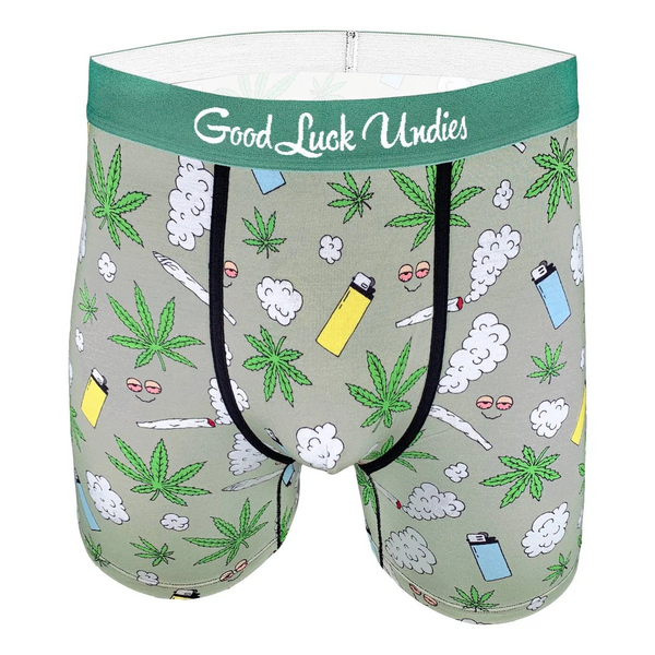 Good Luck Undies Stoned Marijuana Boxer Brief