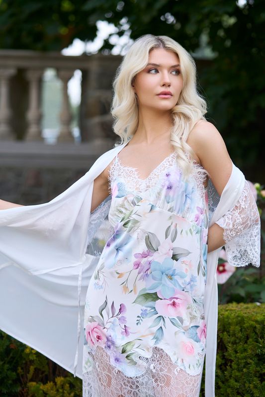 By Catalfo Floral Serena Slip Dress