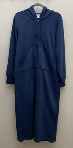 Kayanna Zipper Sweatshirt Robe-Now available in Grey and Blue