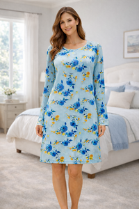 Cool Girl Bluebelles and Bliss Longsleeve Nightshirt