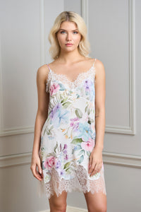 By Catalfo Floral Serena Slip Dress