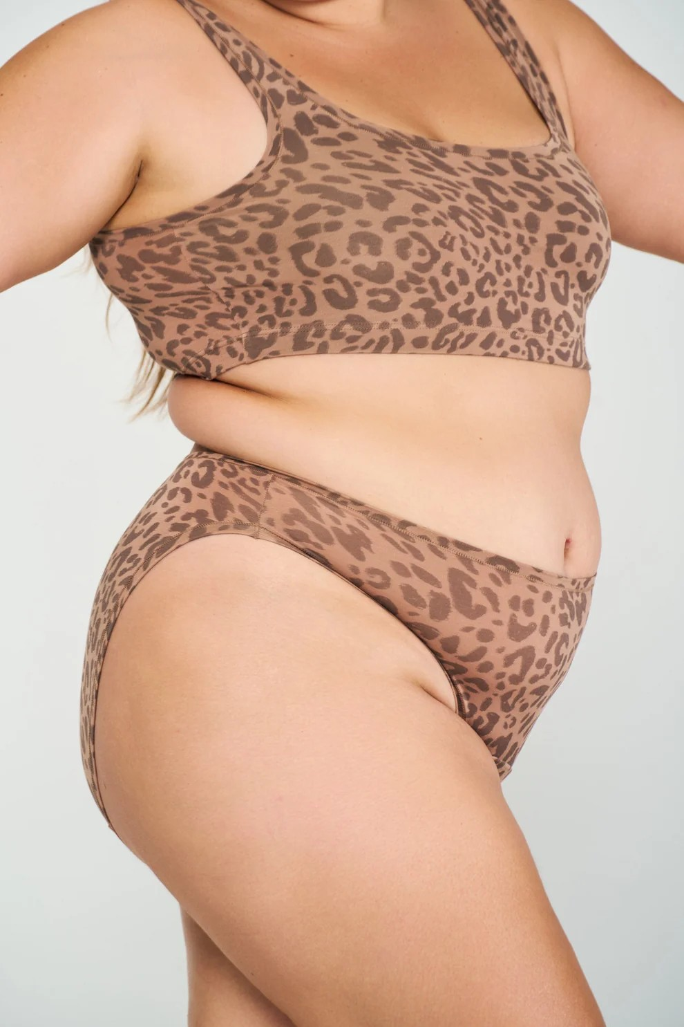 Huha Mineral Undies High Rise Bikini-Limited Edition Leopard Tan
