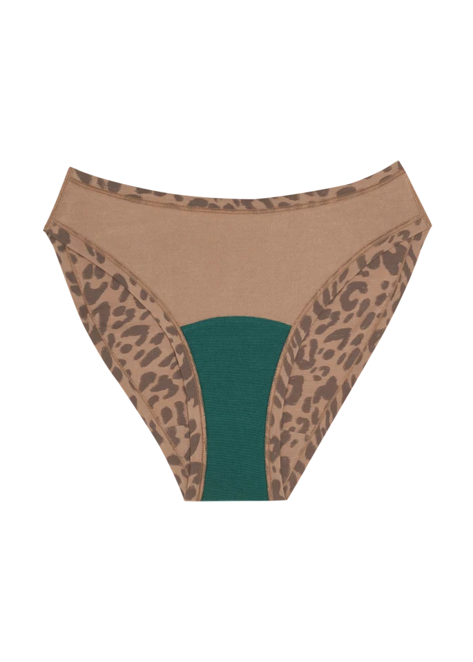 Huha Mineral Undies High Rise Bikini-Limited Edition Leopard Tan