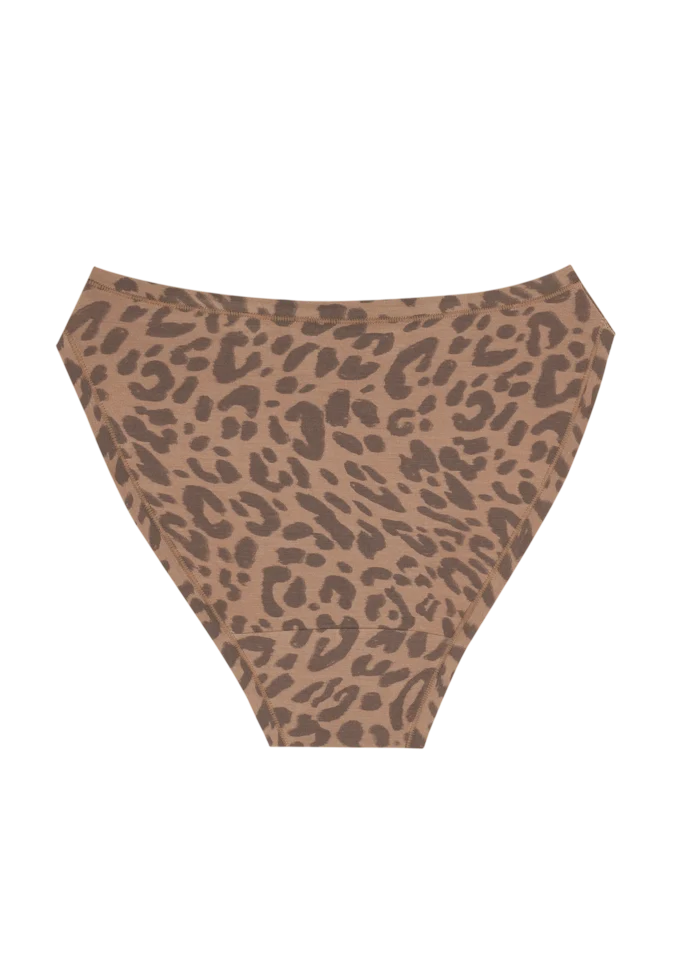 Huha Mineral Undies High Rise Bikini-Limited Edition Leopard Tan