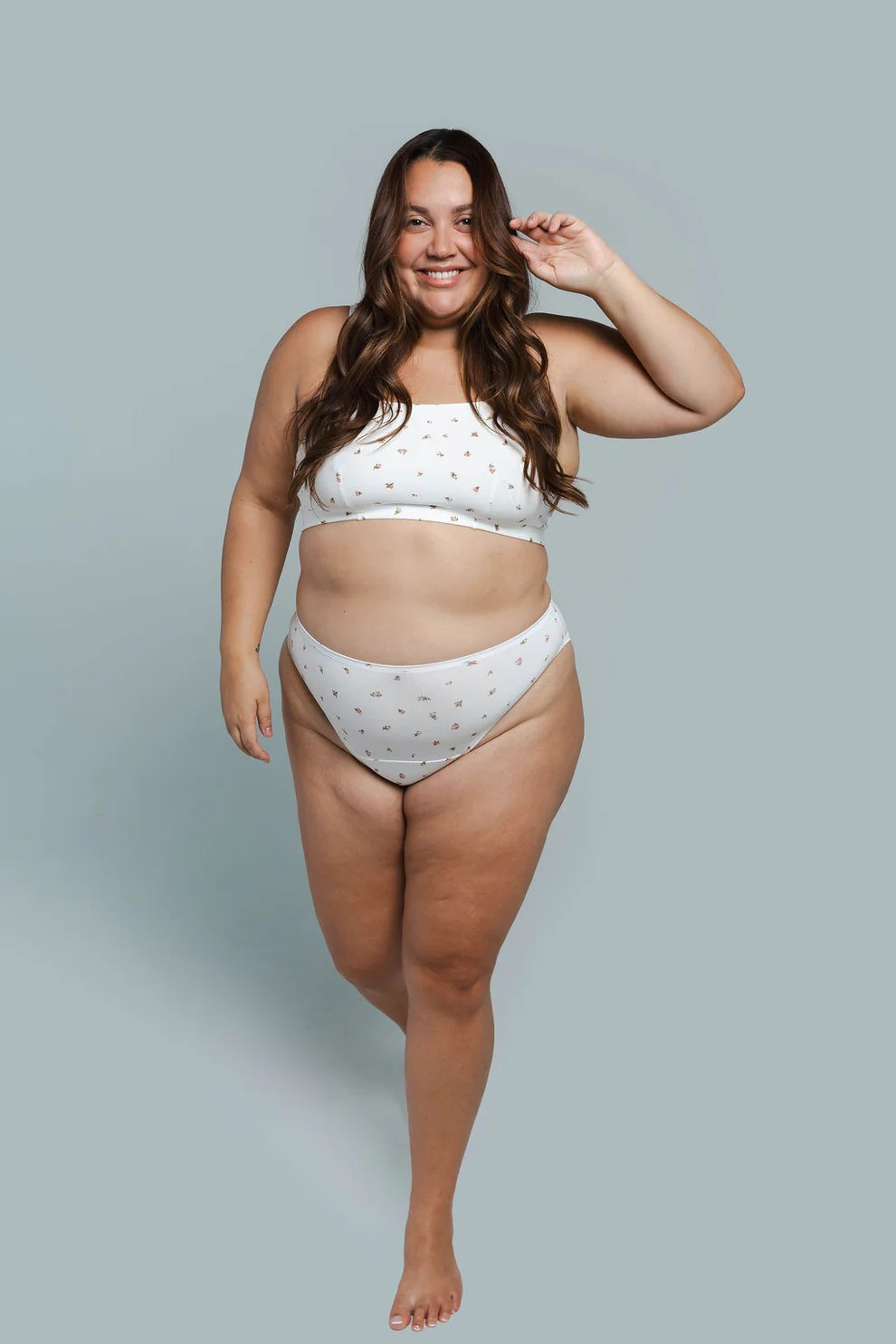 Huha Mineral Undies High Rise Bikini-Limited Edition Morning Rose Floral Print