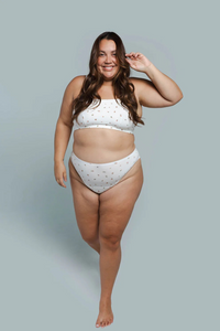 Huha Mineral Undies High Rise Bikini-Limited Edition Morning Rose Floral Print