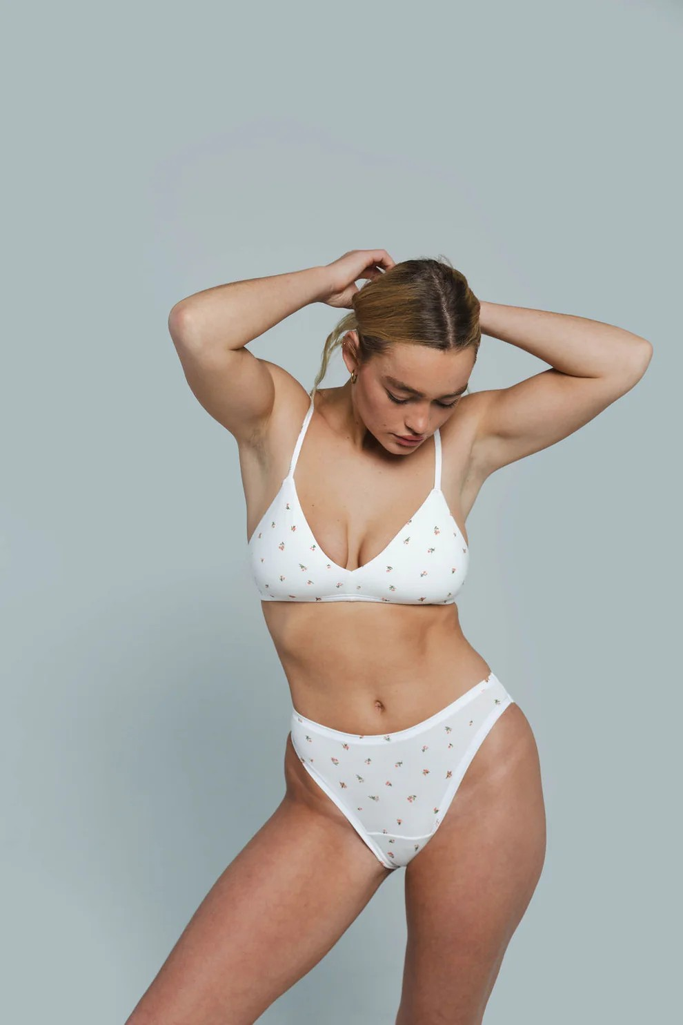 Huha Mineral Undies High Rise Bikini-Limited Edition Morning Rose Floral Print