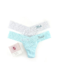 Hanky Panky Bride & Mrs. Low Rise Bridal Thong Set