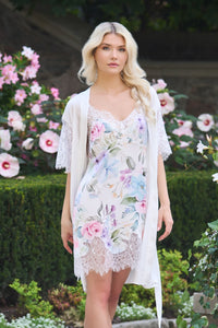 By Catalfo Floral Serena Slip Dress