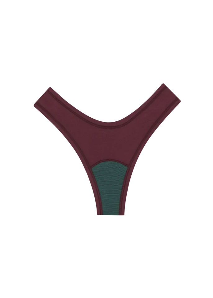 Huha Mineral Undies Dipped Thong-Limited Edition Thyme and Merlot