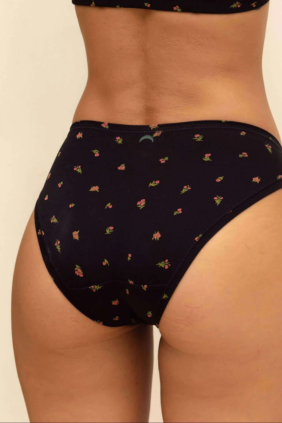 Huha Mineral Undies High Rise Bikini-Limited Edition Midnight Rose Floral Print