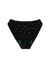 Huha Mineral Undies High Rise Bikini-Limited Edition Midnight Rose Floral Print