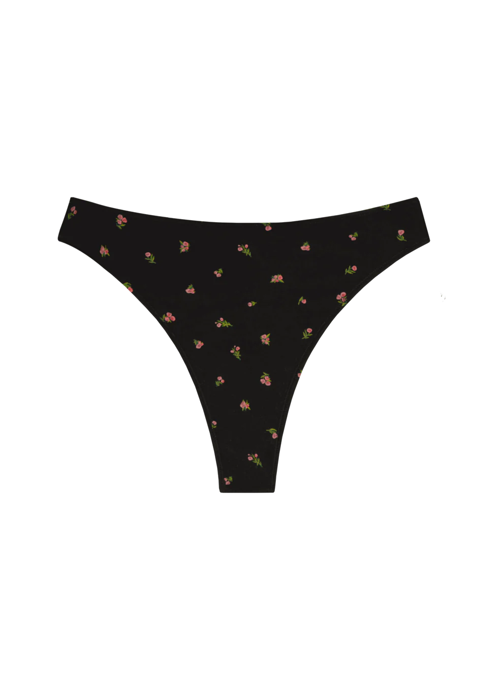 Huha Mineral Undies High Rise Thong-Limited Edition Midnight Rose Floral Print