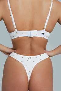 Huha Mineral Undies High Rise Thong-Limited Edition Morning Rose Floral Print
