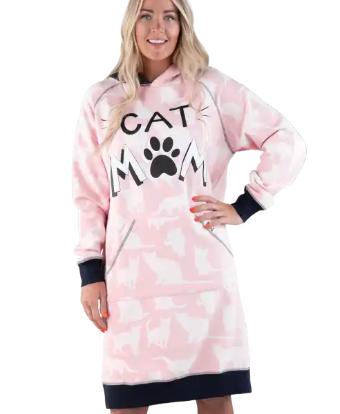 LazyOne Cat Mom Sleep Hoodie