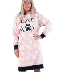 LazyOne Cat Mom Sleep Hoodie