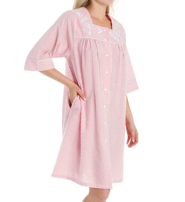 Kayanna Seersucker Snap Front Robe