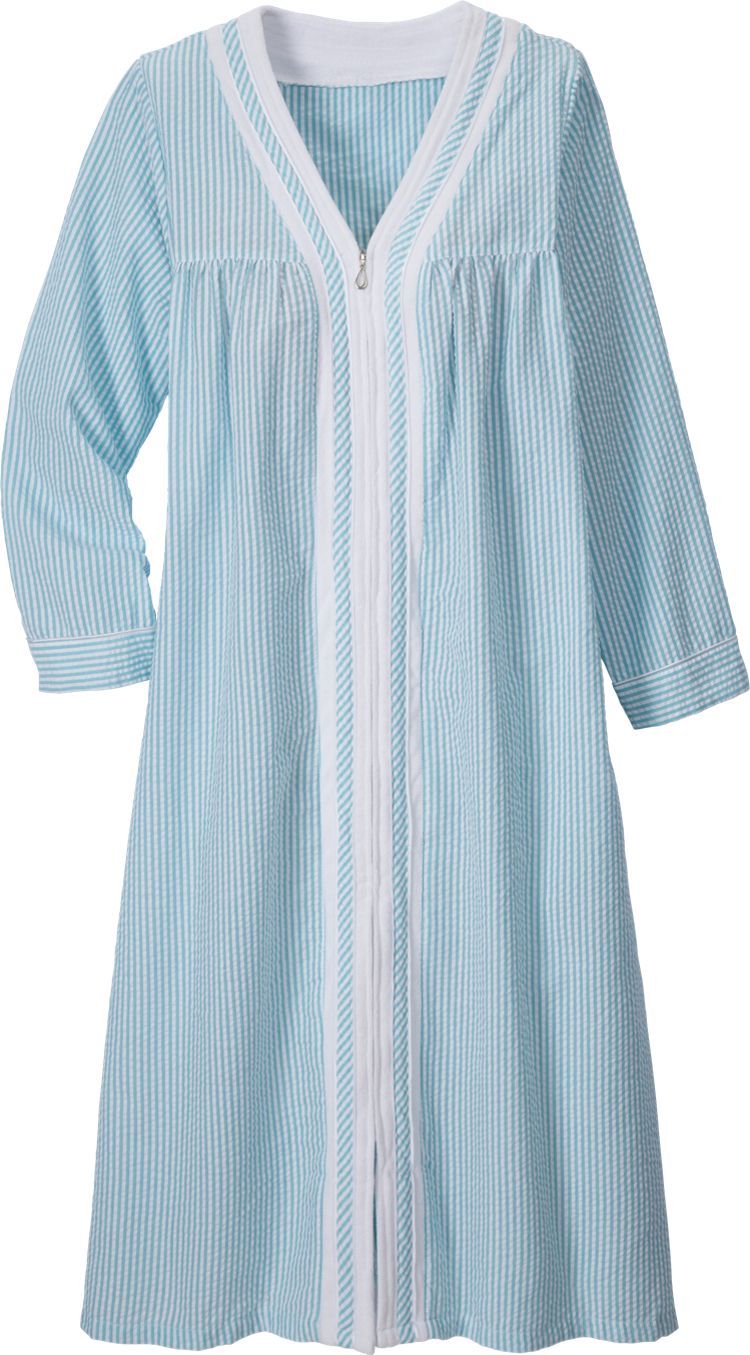 Kayanna Seersucker Zip Robe