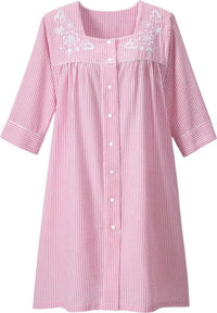 Kayanna Seersucker Snap Front Robe