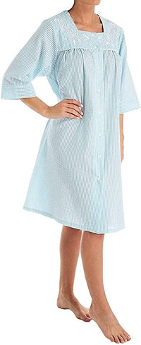 Kayanna Seersucker Snap Front Robe