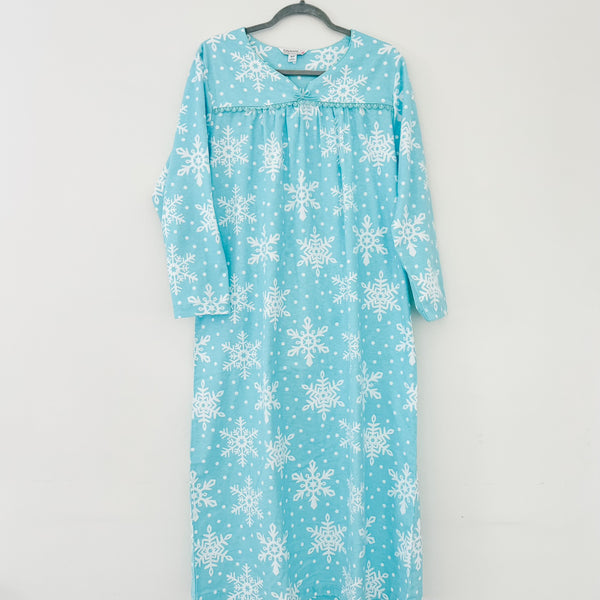 Kayanna Snowflake Flannel Nightgown