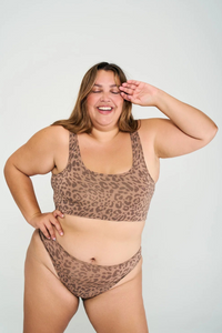 Huha Mineral Sporty Bralette-Limited Edition Leopard Tan