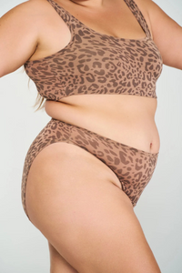 Huha Mineral Sporty Bralette-Limited Edition Leopard Tan
