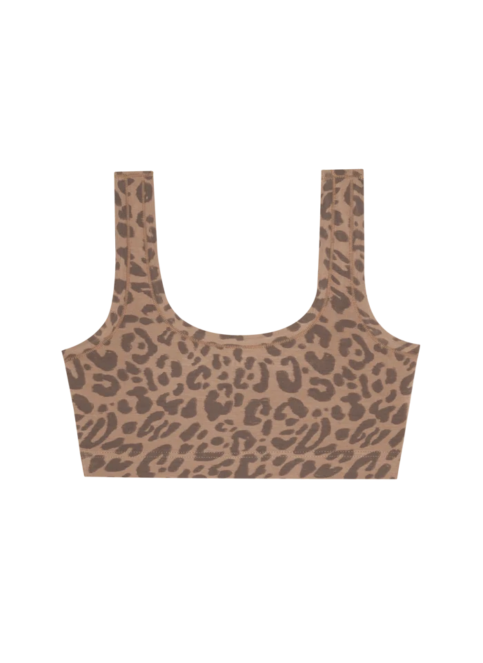 Huha Mineral Sporty Bralette-Limited Edition Leopard Tan