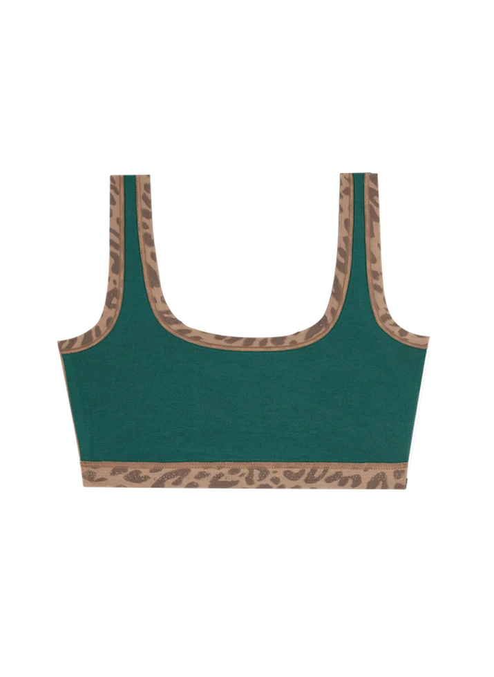 Huha Mineral Sporty Bralette-Limited Edition Leopard Tan
