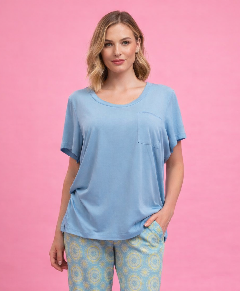 Cool Girl Sunburst Short Sleeve Top