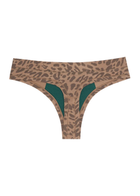 Huha Mineral Undies Thong-Limited Edition Leopard Tan