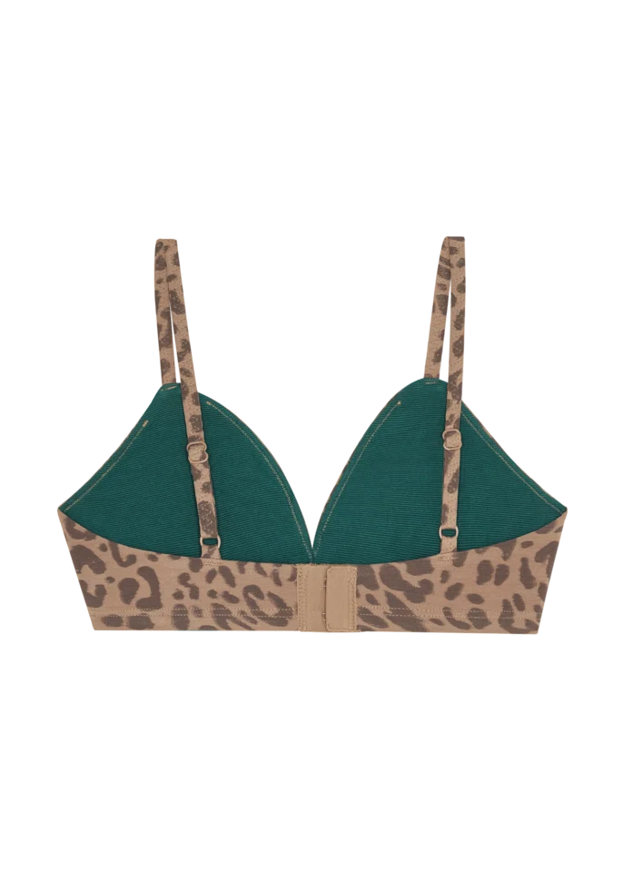Huha Mineral Triangle Bra-Limited Edition Leopard Tan
