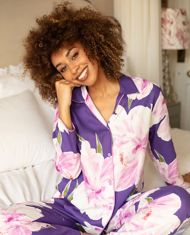 IMAN Global Chic 2-piece Buttery Soft Knit Pajama Set - 20152673