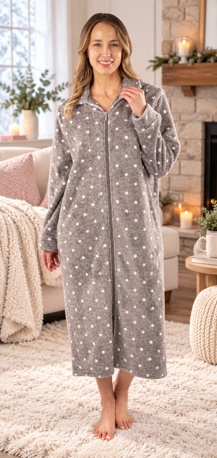 Patricia Plush  Zip Robe 48"