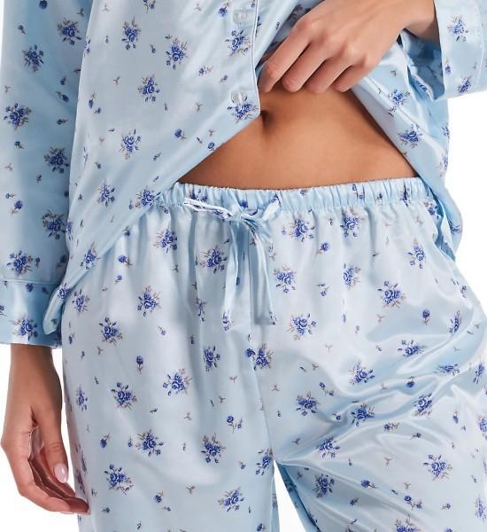 Brushed satin pajamas sale