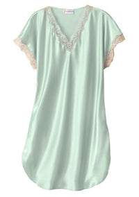 Shadowline Vintage Lace Trim Sleepshirt