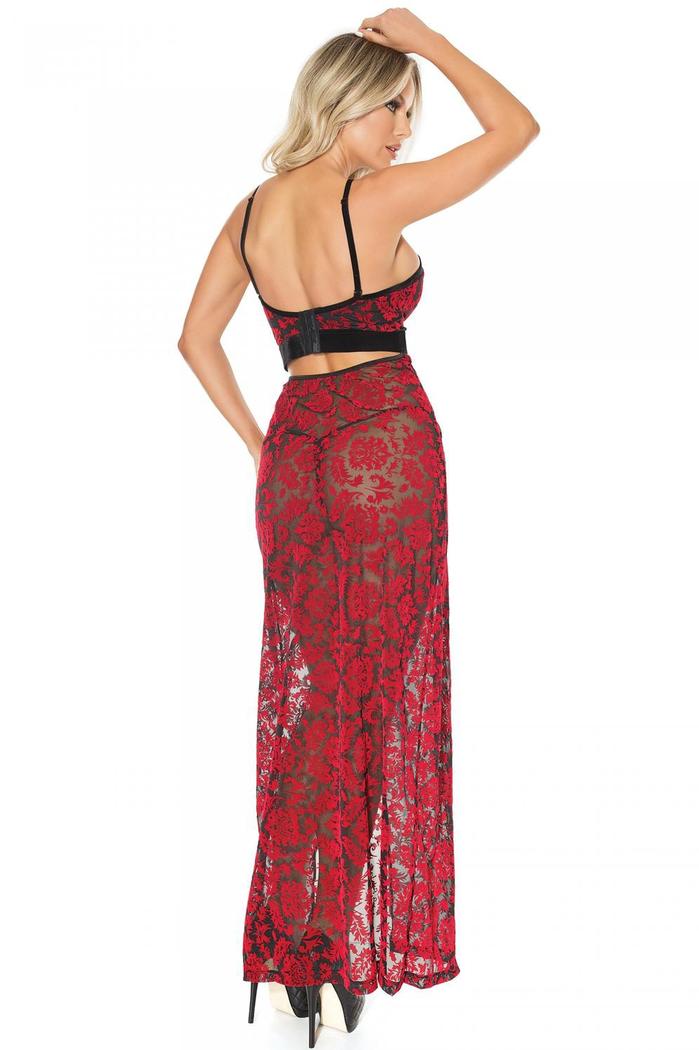 Coquette Velvet Halter Gown