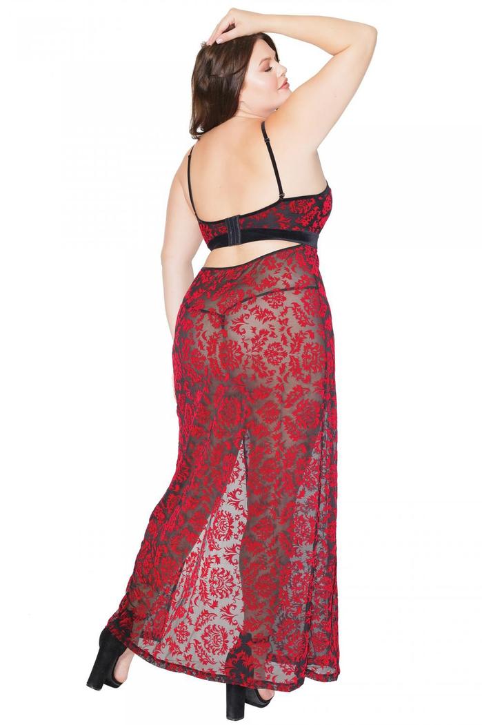 Coquette Velvet Halter Gown
