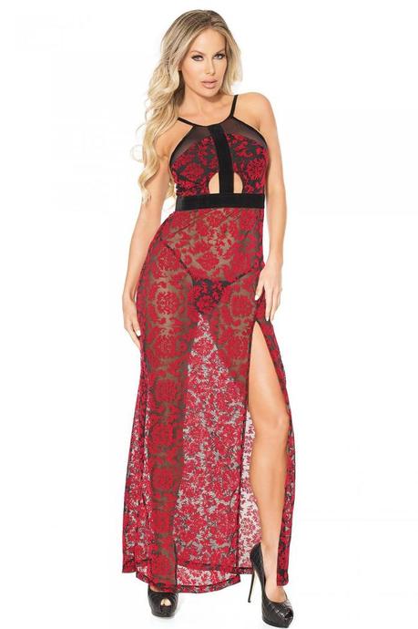Coquette Velvet Halter Gown