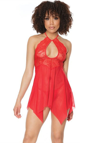 Coquette Halter Babydoll Set