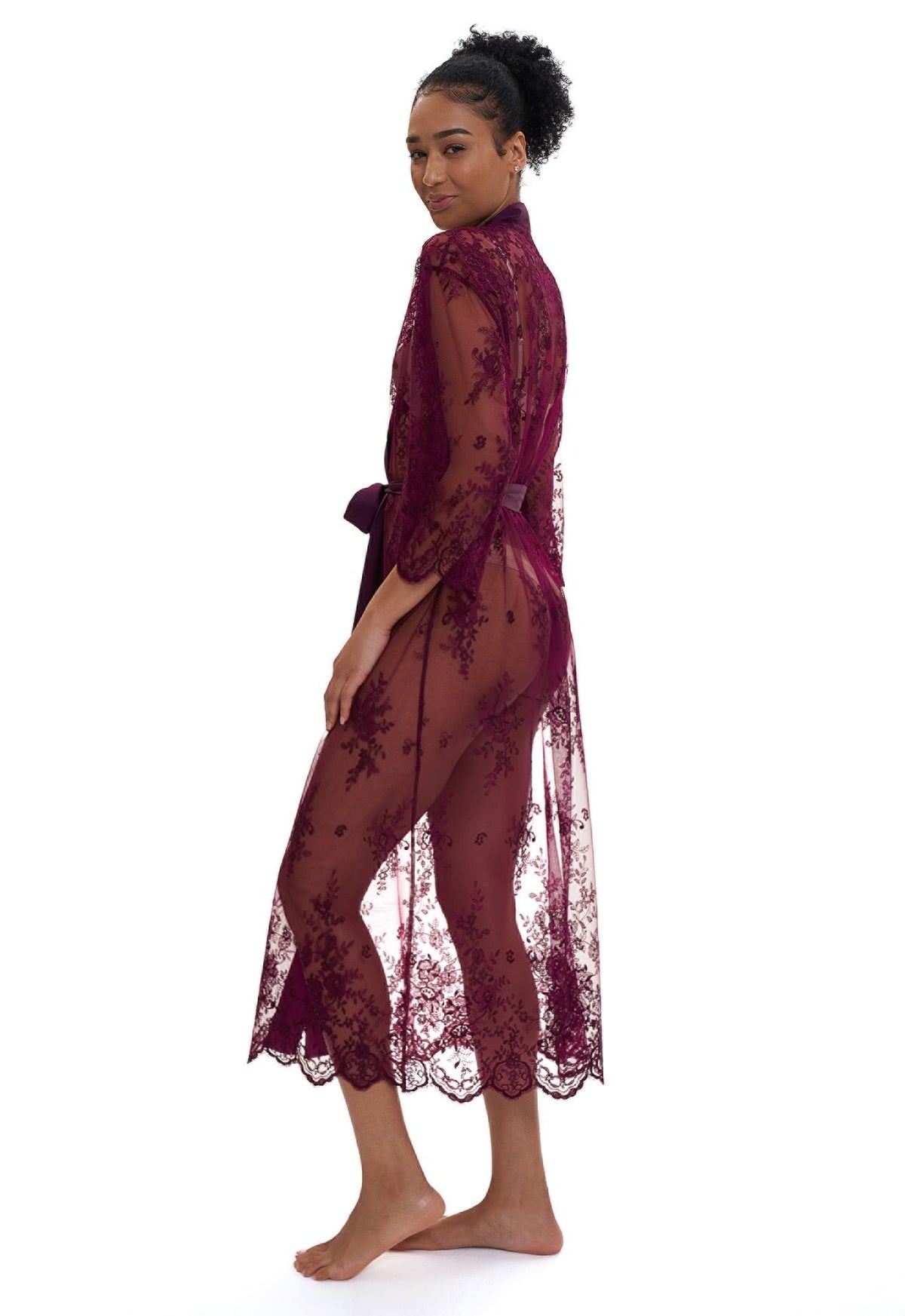 Rya Darling Long Robe-Aubergine
