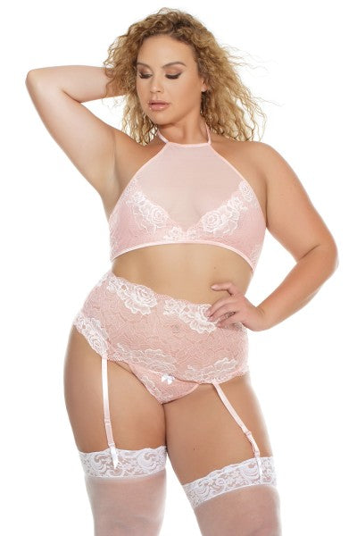 Coquette Bra, Garter and G-String