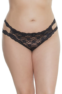 Coquette Stretch Lace Crotchless Thong
